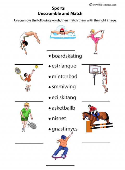 Sports - Unscramble